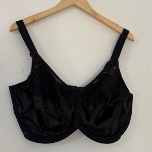 Elomi Caitlyn Black Underwire Bra Size US 44J Full Support Plus Size Lingerie
